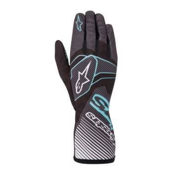Alpinestars Tech-1 K Race V2 Karting Glove Carbon Large Black/Turquoise