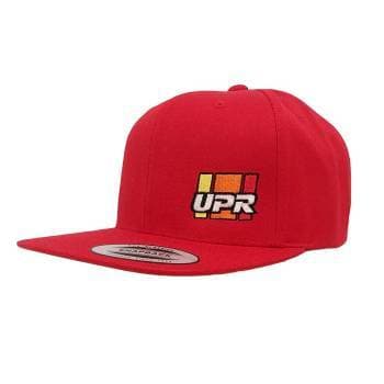 UPR Stripes Flat Bill Hat Red