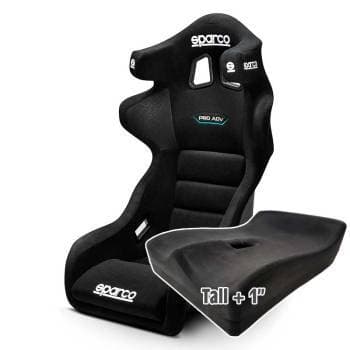 Sparco Pro ADV QRT Racing Seat, Tall UPR Seat Pad