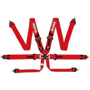 RaceQuip 6pt 3" Cam Lock Racing Harness FIA Red